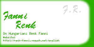 fanni renk business card
